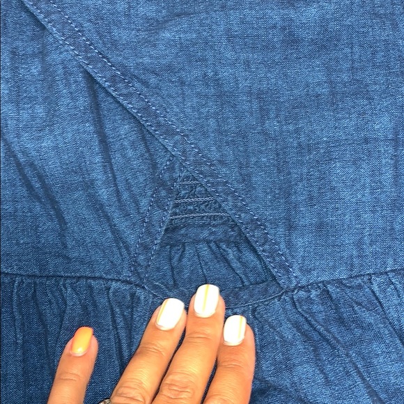 ZARA KEYHOLE DENIM DRESS - Picture 3 of 5